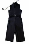 USA-made Drawstring Jumpsuit. Crafted with Repreve and mesh fabrics, this jumpsuit flatters the figure and offers breathability and flexibility. Perfect for golf or the office.